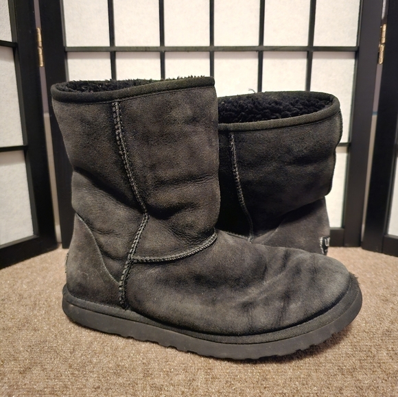 UGG Shoes - UGG Black Suede Boots Size‎ 8